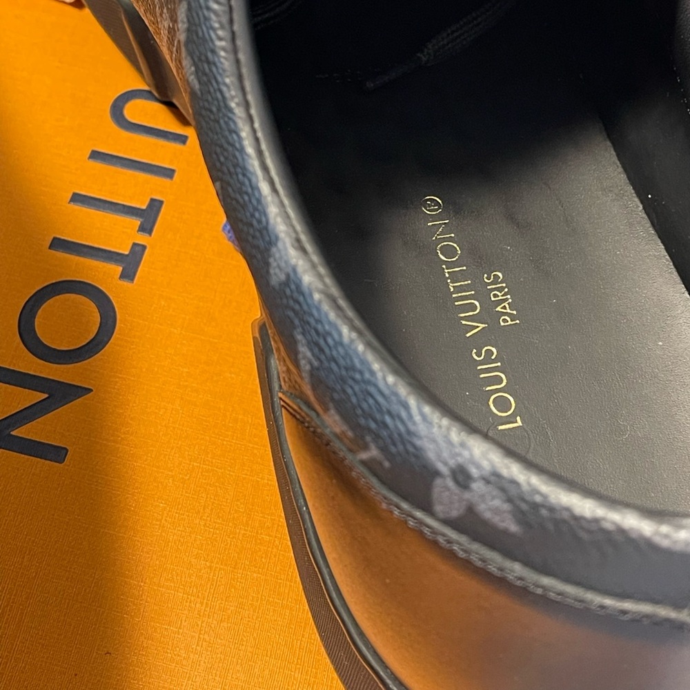 Louis Vuitton Eclipse Monogram Black Low Sneakers - Picture 8 of 9
